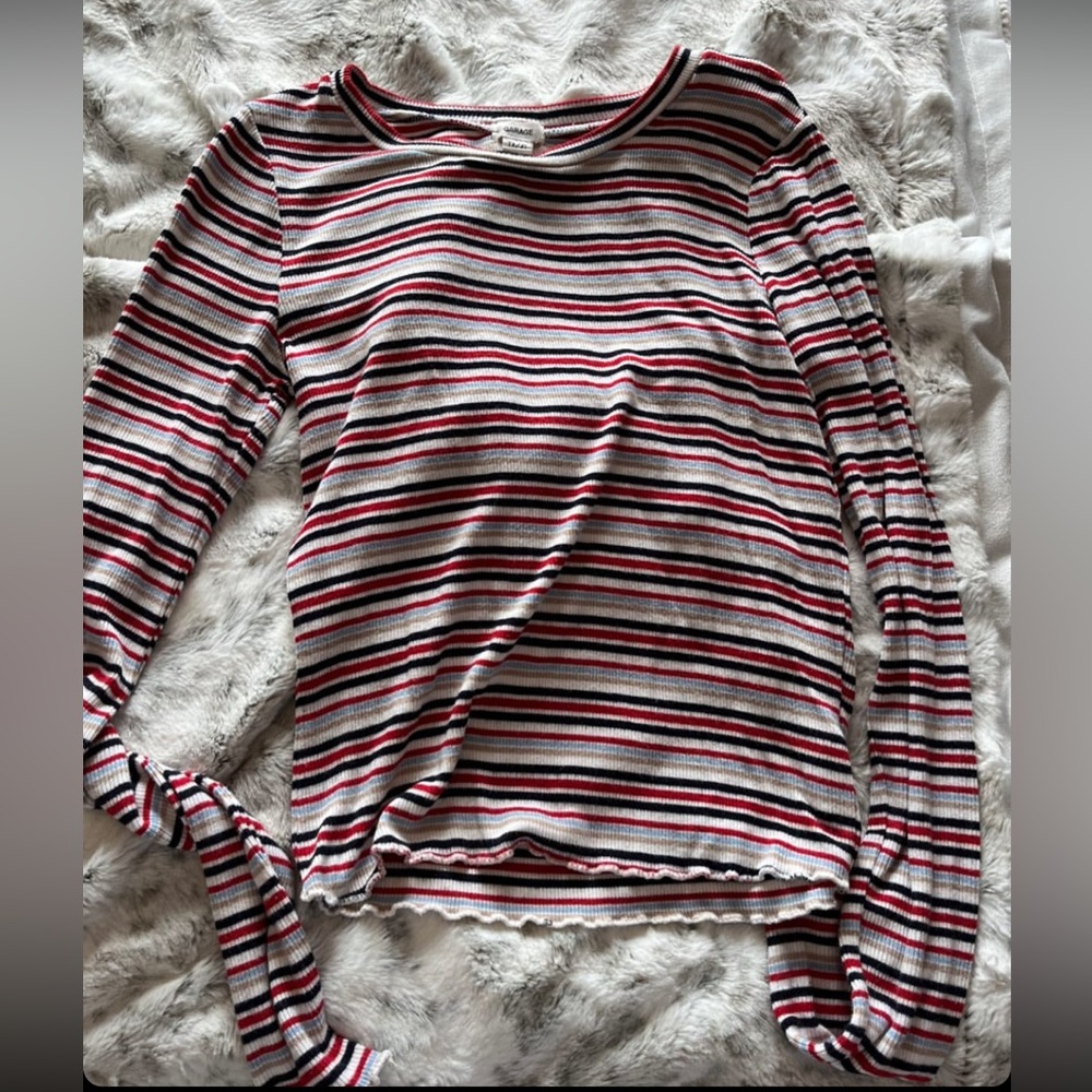 Garage striped crop top